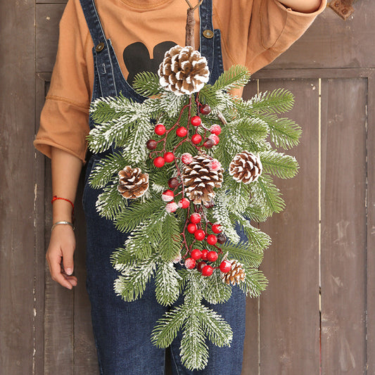 Árbol Navideño Invertido de Piña de Pino Americano para Colgar - Image 2