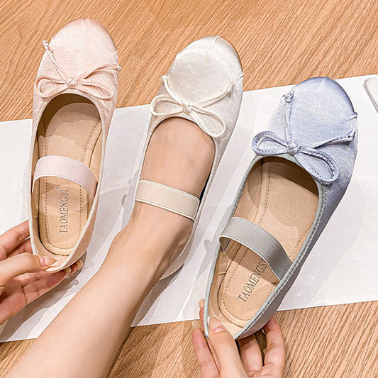 Zapatos Planos de Satén con Moño para Mujer - Image 2