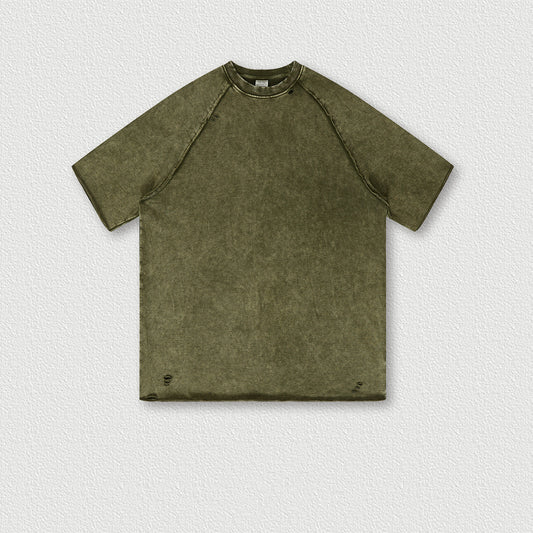 Playera Batik Desgastada de Algodón Terry para Hombre - Image 2