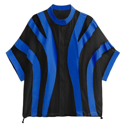 Chaqueta Retro Hong Kong Contraste de Colores Cuello Solapa Suelta Estilo Urbano - Image 2