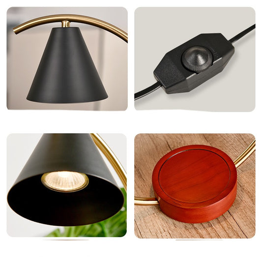 Lámpara Vela con Base de Madera para Dormitorio - Image 2