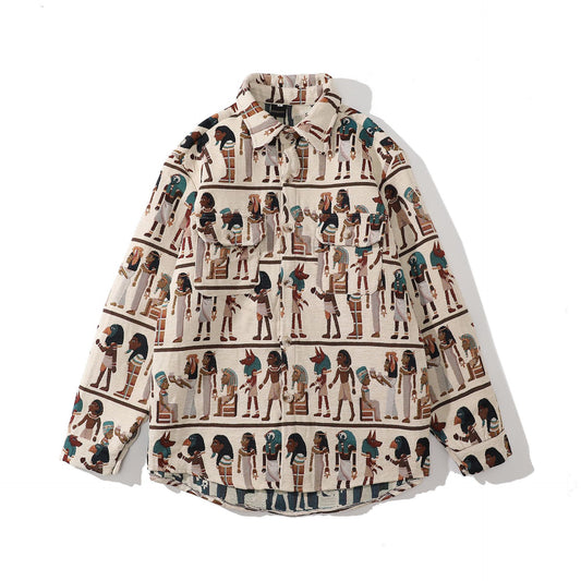 Camisa Térmica Acolchada de Lana Estampada para Hombre - Image 2