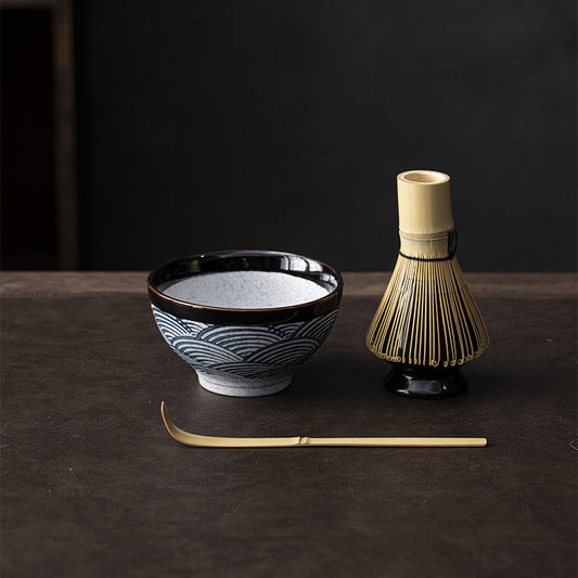 Set de Té Matcha con Batidor de Cerámica y Huevera Decorativa - Image 2