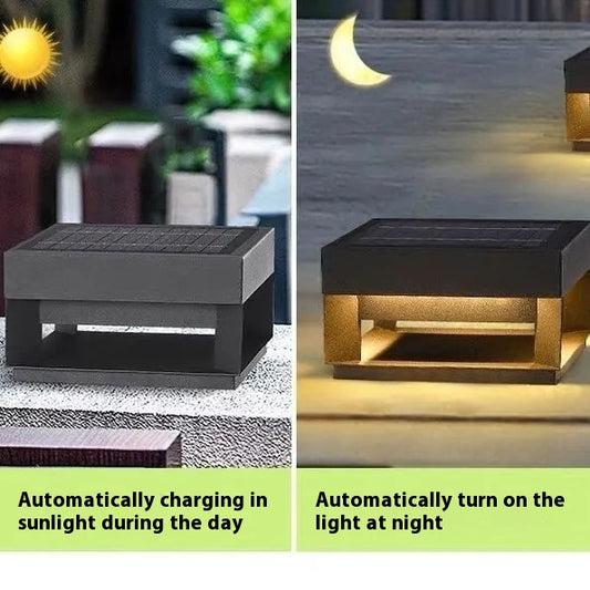 Lámpara Solar de Pilar para Jardín - Resistente al Agua - Image 2