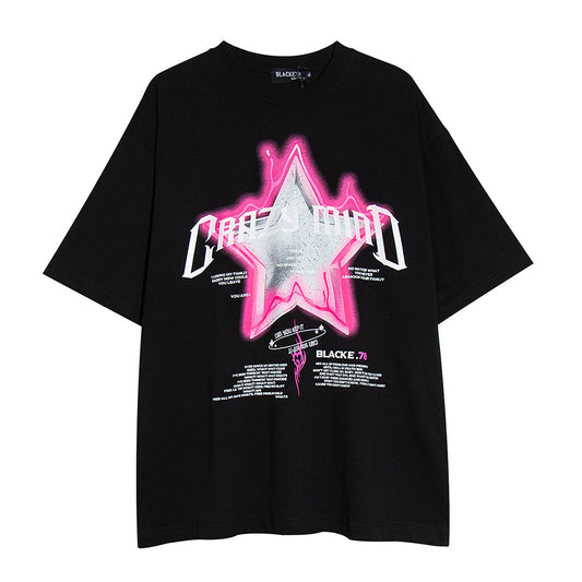 Playera Estampada con Estrella de Cinco Puntas para Hombre - Image 2