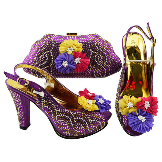 Tacones Punta Abierta con Bolso a Juego - Image 2