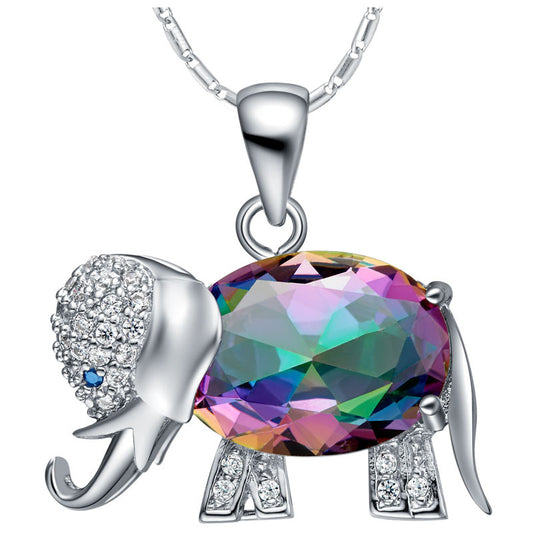 Conjunto de Joyas Elefante con Gemas Multicolores - Image 2