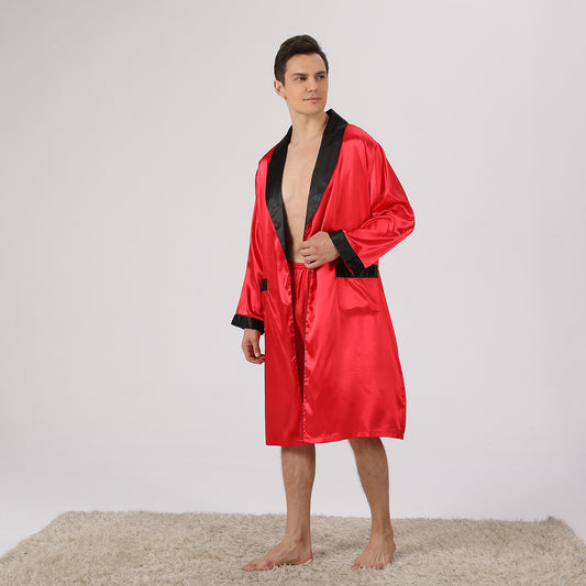 Pijama de Seda para Hombre - Conjunto Shorts y Camiseta - Image 2