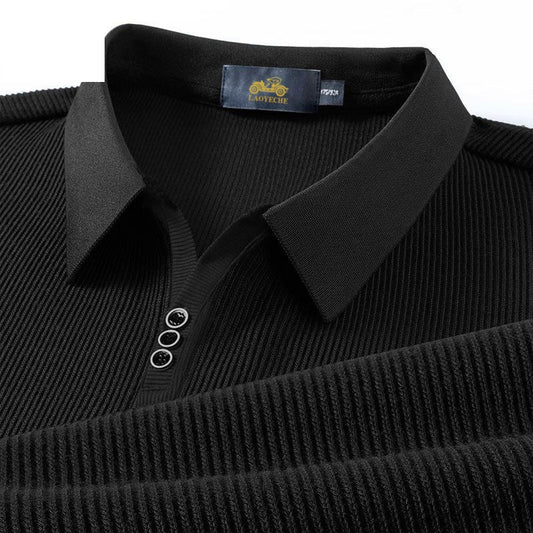 Polera con Textura Vertical y Acceso de Botones de Control - Image 2