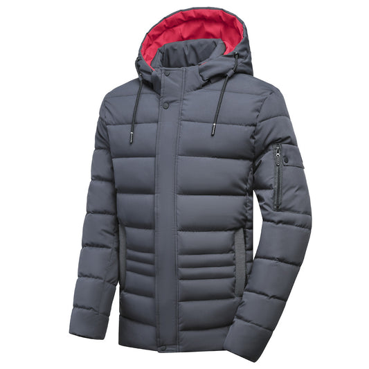 Abrigo de Algodón para Hombre con Forro Polar y Capucha Desmontable - Image 2