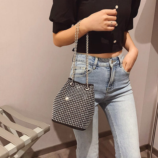 Bolso Bandolera de Diamantes con Cadena Temperamento Mujer - Image 2