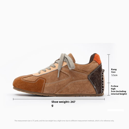 Zapatillas Retro Deportivas de Cuero con Tacón Oculto - Estilo Vintage Alemán para Mujer - Image 2