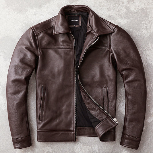 Saco de Vestir Marrón Oscuro para Hombre Talla Grande con Solapa Clásica - Image 2