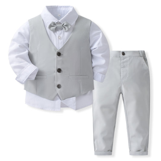 Conjunto Chaleco Caballero Elegante con Cuello para Fiestas Infantiles - Image 2