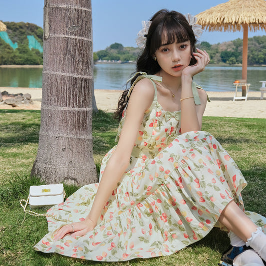 Vestido Largo Elegante para Niña con Cintura Alta Estilo Japonés - Image 2