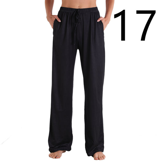 Pantalones Deportivos Casuales con Cintura Elástica y Bolsillos para Mujer - Image 2