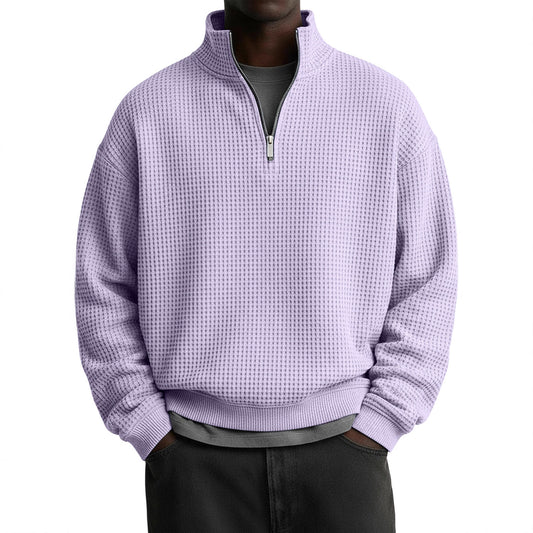 Sudadera Hoodie Digital Floral con Cierre Medio - Tejido Waffle para Hombre - Image 2