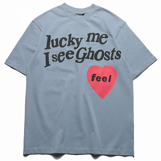 Playera de Pareja con Estampado Retro Love Letter - Manga Corta para Hombre - Image 2