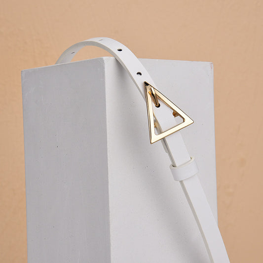 Cinturón Delgado con Hebilla Triangular - Versátil para Todo Tipo de Jeans - Image 2