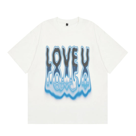 Playera Hombre Estampado Letras Retorcidas Manga Corta - Image 2