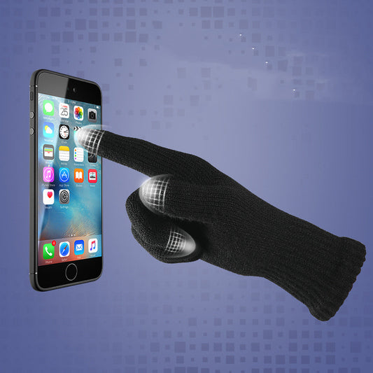 Guantes de Punto Térmicos con Pantalla Táctil, Forro de Terciopelo y Lana Gruesa Impermeable al Frío - Image 2