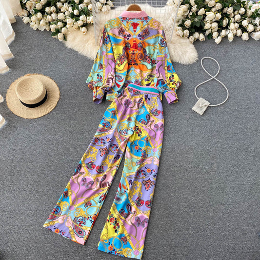 Conjunto Retro Elegante: Camisa Suelta y Pantalón de Temperamento Francés - Image 2