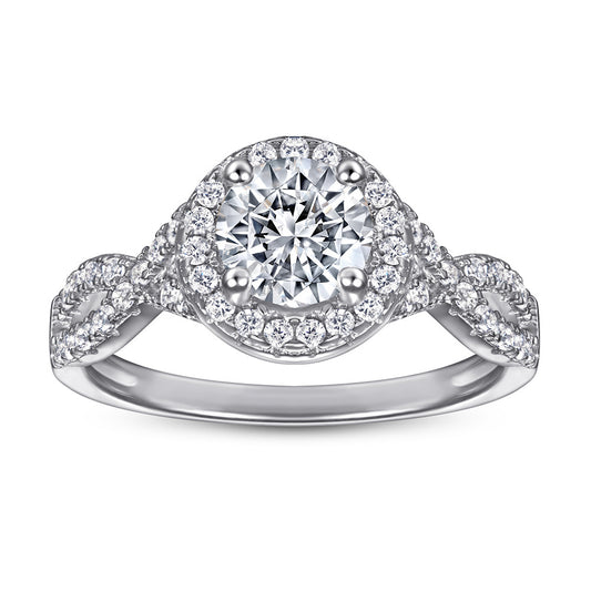 Anillo de Bodas en Plata de Ley para Mujer con Diamante de 1 Quilate - Image 2