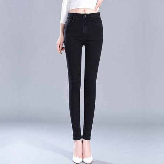 Jeans de Cintura Alta Elástica Ajuste Slim para Mujer - Image 2
