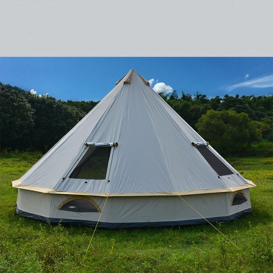 Tienda Yurt Glamping con Chimenea y Protección Solar - Image 2