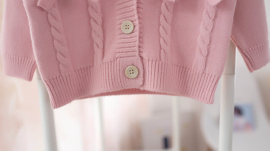 Cardigan Infantil con Lazo V-Neck para Niñas - Image 2