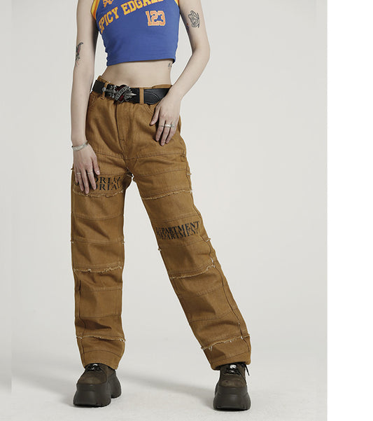 Jeans Rectos Estilo Hip-hop Europeo y Americano con Capas - Image 2