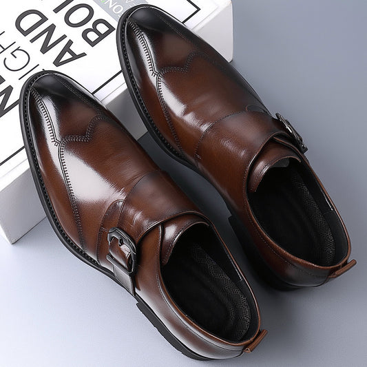 Zapatos de Cuero Casuales para Hombre con Hebilla y Bordado Termocrómico - Image 2