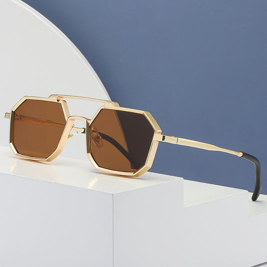 Gafas de Sol Steampunk Marco Poligonal Compacto - Image 2
