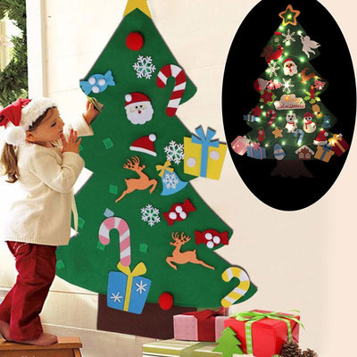 Árbol de Navidad de Fieltro Gigante DIY - Decoración Navideña Interactiva