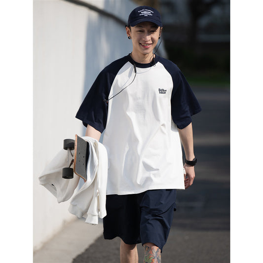 Camiseta Raglan Casual Japonesa para Hombre - Corte Relajado - Image 2