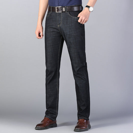 Pantalón Vaquero Hombre Cuatro Estaciones Algodón Cintura Media Stretch Negro - Image 2