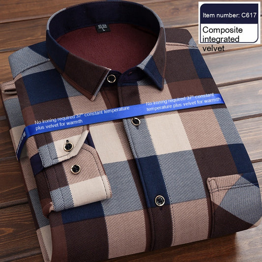 Camisa Térmica Acolchada a Cuadros para Hombre - Image 2