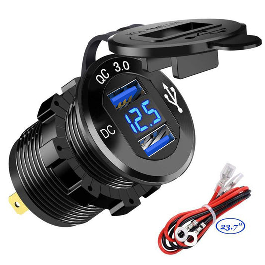 Cargador USB Metálico para Auto y Moto de Alta Velocidad - Image 2