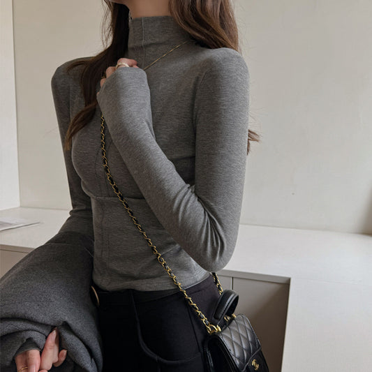 Blusa de Cuello Tortuga Manga Larga Versátil para Mujer - Image 2