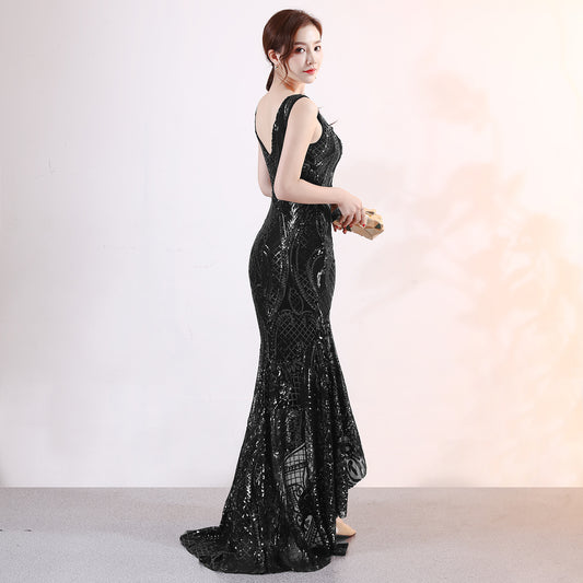 Vestido de Noche Elegante Escote V para Mujer - Diseño Sexy para Fiestas y Eventos - Image 2