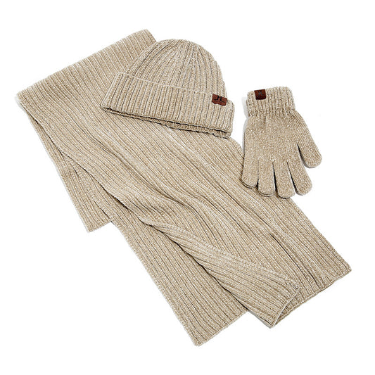 Conjunto Abrigador: Gorro, Bufanda y Guantes en Colores Sólidos - Image 2