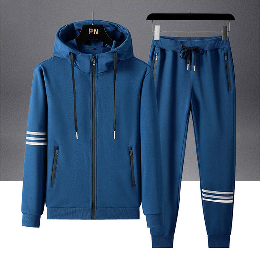 Conjunto Deportivo de Sudadera con Capucha y Pantalón en Algodón Puro para Hombre - Image 2