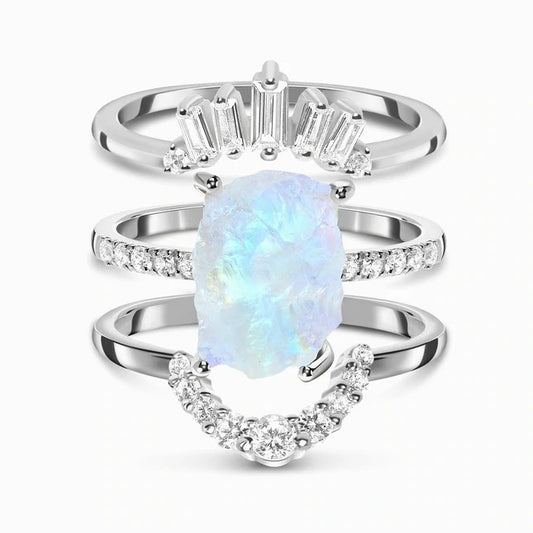 Anillo Triple de Plata Esterlina 925 con Circonitas - Diseño Exclusivo - Image 2