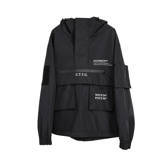 Chaqueta Táctica Impermeable y Resistente al Viento con Capucha y Múltiples Bolsillos - Image 2