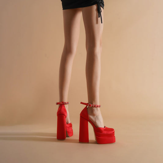 Tacones Plataforma 14cm con Brillantes Cristal - Image 2