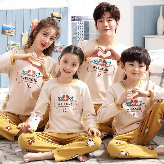 Pijamas Familiares de Algodón con Diseños Infantiles - Manga Larga - Image 2