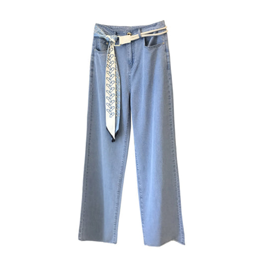 Pantalones Denim Tencel de Cintura Alta y Pierna Ancha - Image 2
