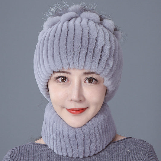Gorro de Lana Floral con Protección Térmica para Oídos - Image 2