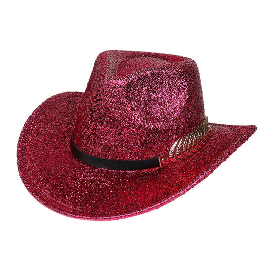 Sombrero Vaquero Fluorescente de Ala Ancha para Fiestas y Baile - Image 2
