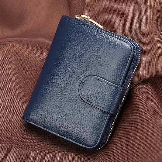 Billetera Coreana de Cuero Genuino para Mujer - Diseño Minimalista - Image 2